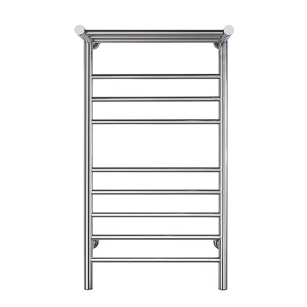 WarmlyYours Summit Polished Stainless Steel Hardwired Towel Warmer with 8 Bars