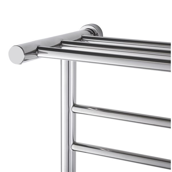 WarmlyYours Summit Polished Stainless Steel Hardwired Towel Warmer with 8 Bars
