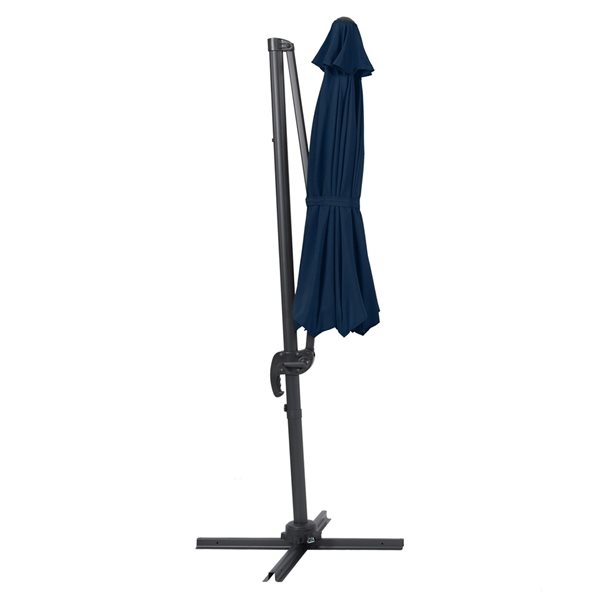 Corliving Navy Blue 95ft Offset Tilting Patio Umbrella With Aluminum Pole Pps 102 U Rona