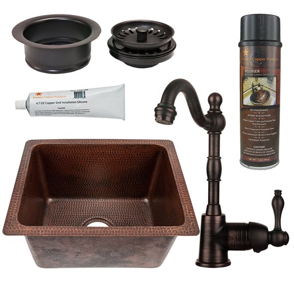 Premier Copper Products D-130ORB 3.5 in. Deluxe Garbage Disposal Drain with Basket - Oil Rubbed Bronze