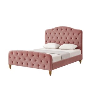 Inspired Home Violeta Blush Twin Bed Frame Bed