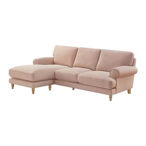 Inspired Home Carli Modern Blush/linen Linen Sofa