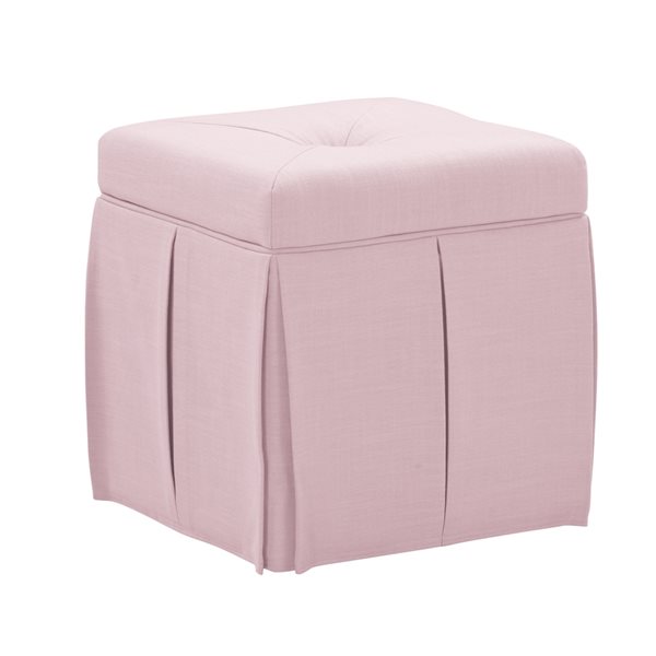 Inspired Home Jakayla Modern Light Pink Linen Square Integrated