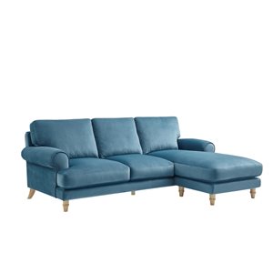 Inspired Home Carli Modern Teal/velvet Velvet Sofa