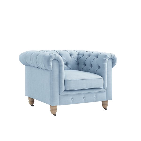 Light shop blue armchair