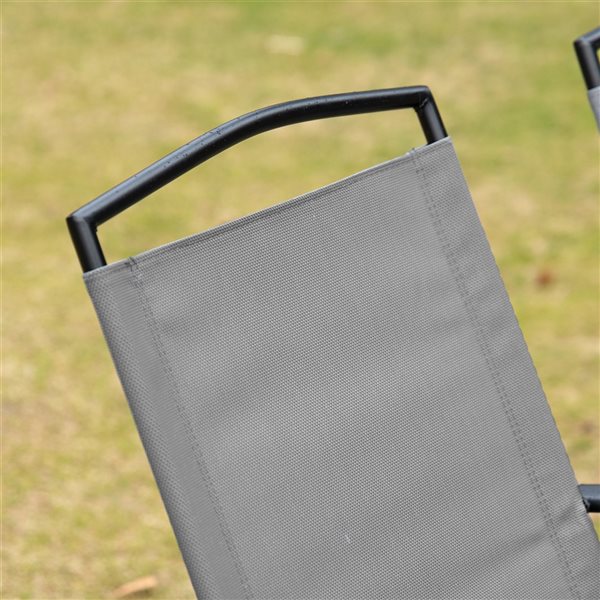 Outsunny Grey Outdoor Dining Set with Umbrella 8Piece 84B693V03GY