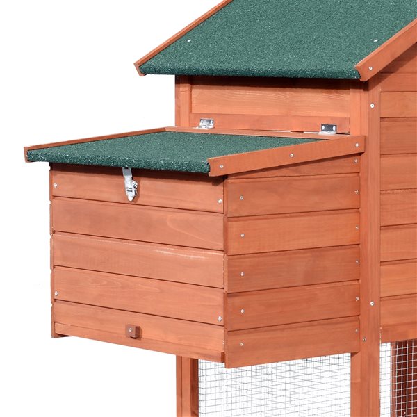 PawHut 123-in Large Wooden Dual Chicken Coop