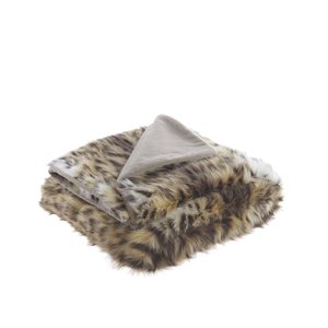 Inspired Home Nikki Brown 50-in x 60-in Faux Leopard Acrylic Throw