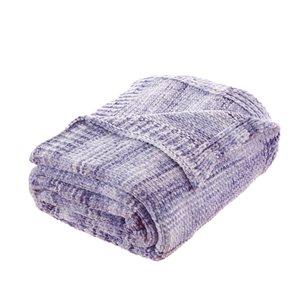 Inspired Home Cozy Tyme Darryl Purple 50-in x 60-in Space Dye Polyester Throw