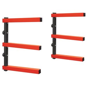 Centurion 72-in W x 17-in H Black/Red Steel 3-Level Garage Storage System