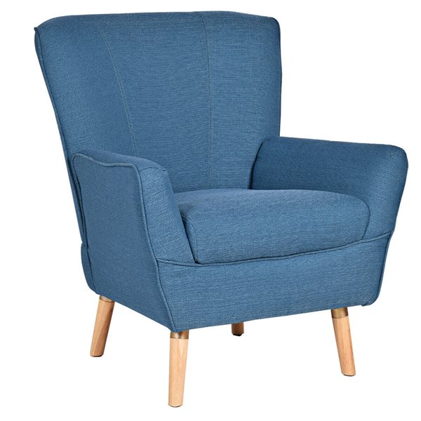 Costway Modern Blue Nylon Accent Chair HW54387 | RONA