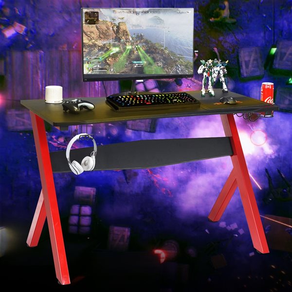 Costway 23.5-in Red/Black Modern/Contemporary Computer Gaming Desk