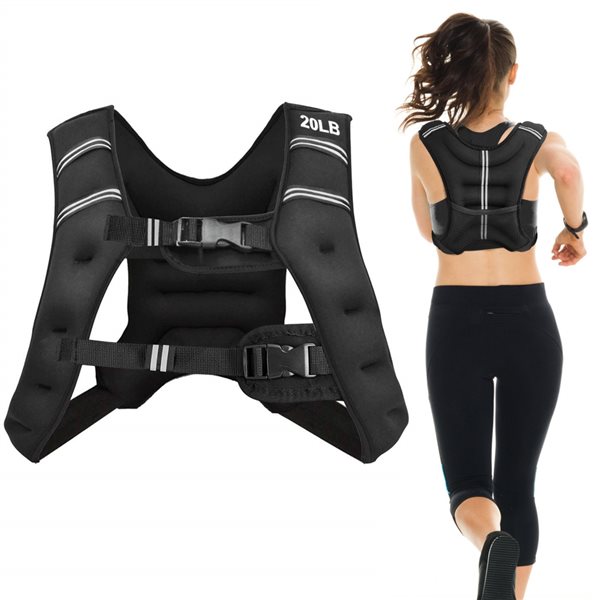 Costway 20-lb Workout Weighted Mesh Vest with Adjustable Buckle