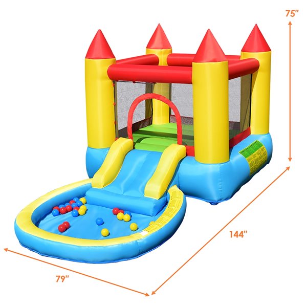 Costway 144-in Polyester Kids Inflatable Bounce House