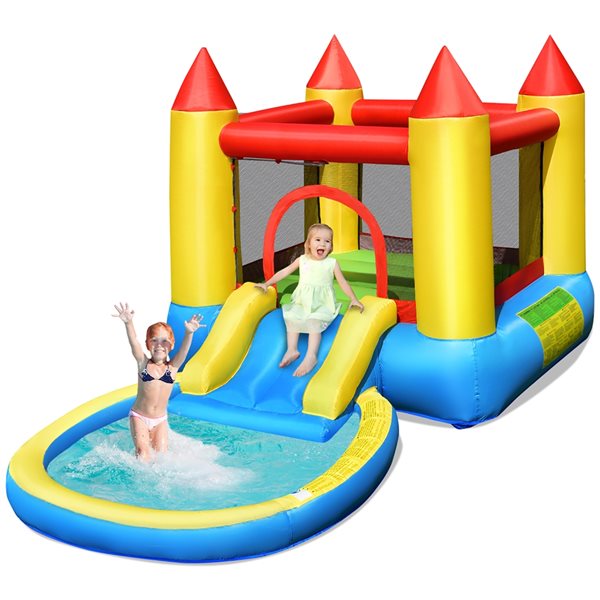 Image of Costway | 144-In Polyester Kids Inflatable Bounce House | Rona