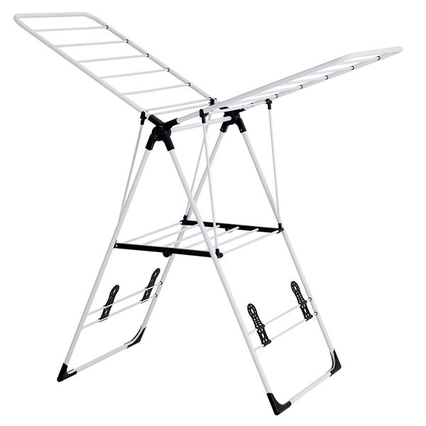 Costway 2-Tier 22-in White Metal Portable Folding Drying Rack
