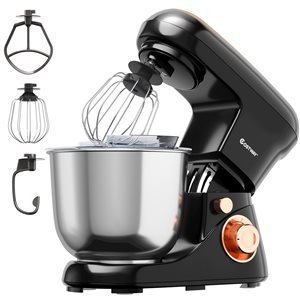 Costway 5-L 6-Speed Black Commercial/Residential Stand Mixer