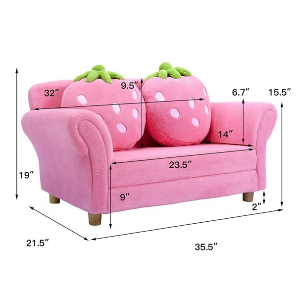 Kids pink outlet sofa