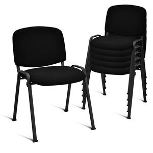 Costway Black Contemporary Conference Chair - Set of 5