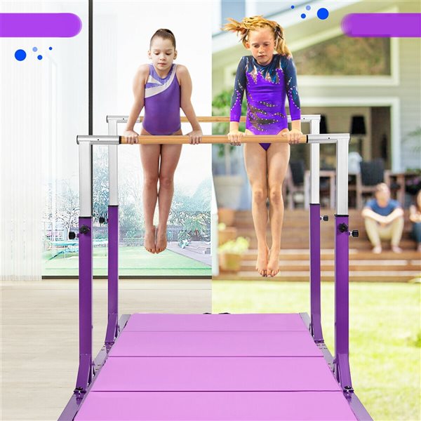 Costway Kids Adjustable Horizontal Pull-Up Bars