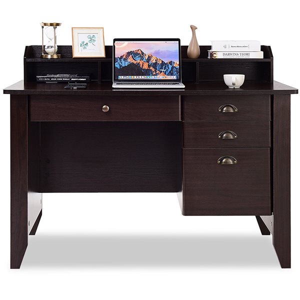 Costway 22-in Brown Modern/Contemporary Computer Desk