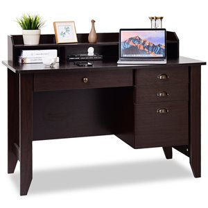 Costway 22-in Brown Modern/Contemporary Computer Desk