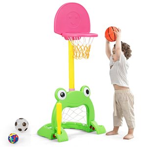 Costway 3-in-1 Kids Adjustable Sports Activity Centre with Balls