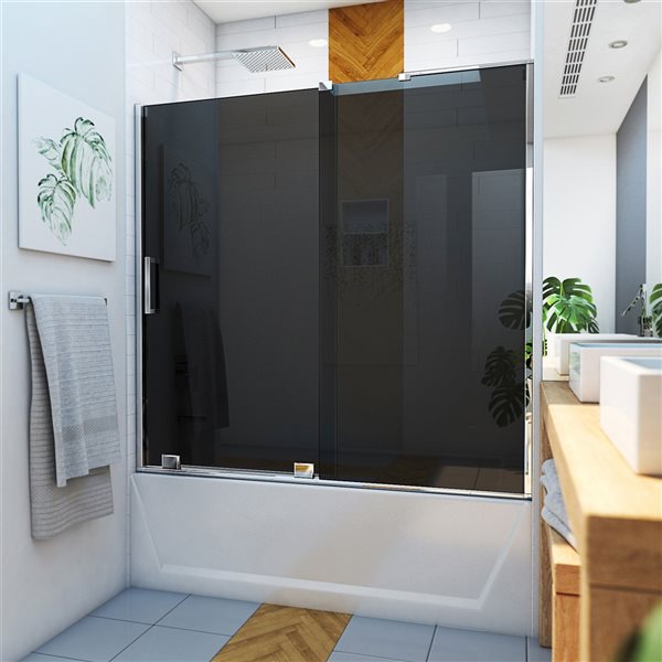DreamLine MirageZ 5660in x 58in Frameless Sliding Bathtub Door in