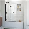 DreamLine Aqua-Q Fold 36 In. W X 58 In. H Frameless Bi-Fold Tub Door In