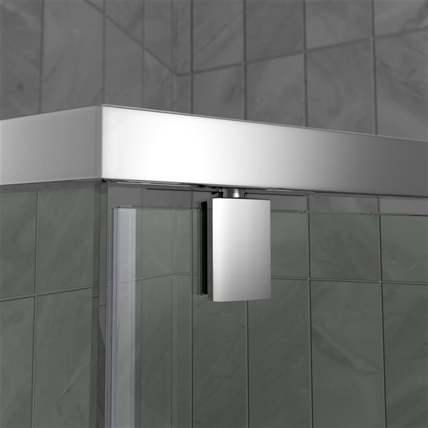 DreamLine Prism Black/White 74.75-in x 42-in x 42-in Neo-Angle