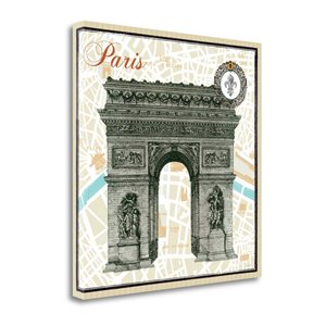 Impression sur toile sans cadre 20 po x 20 po « Monuments Des Paris Arc » de Sue Schlabach par Tangletown Fine Art
