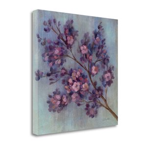 Tangletown Fine Art Frameless 20-in x 20-in "Twilight Cherry Blossoms II" By Silvia Vassileva Canvas Print