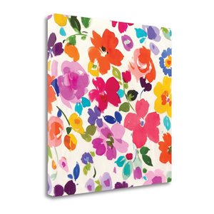 Impression sur toile sans cadre 18 po x 18 po « Bright Florals I » de Wild Apple Portfolio par Tangletown Fine Art