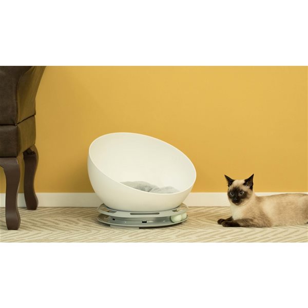 PawsMark Velvet Cat Bed with Ball Tray