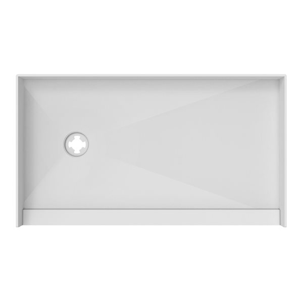 Dreamline Tileprime Fibreglass/Plastic Composite Shower Base 34-in x 60-in with Left Drain