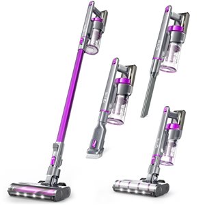 YTE 300 W Purple Lightweight Cordless Stick Vacuum (Convertible to Handheld)