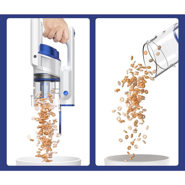 YTE 140 W Blue Lightweight Cordless Stick Vacuum (Convertible to Handheld)