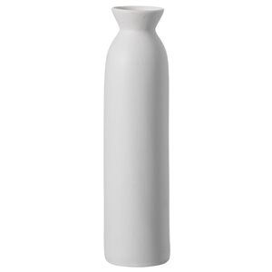 Uniquewise 12-in x 3-in White Ceramic Vase