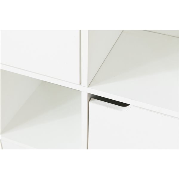 Basicwise 9-Compartment White Wood Organizer