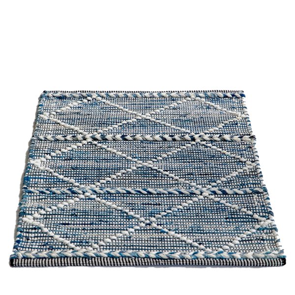 Deerlux 3-ft x 5-ft Blue Rectangular Indoor Geometric Rug