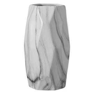 Uniquewise 8-in x 4-in White Ceramic Irregular Vase