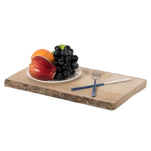 Vintiquewise 16-in x 9-in Brown Rectangular Wooden Serving Tray