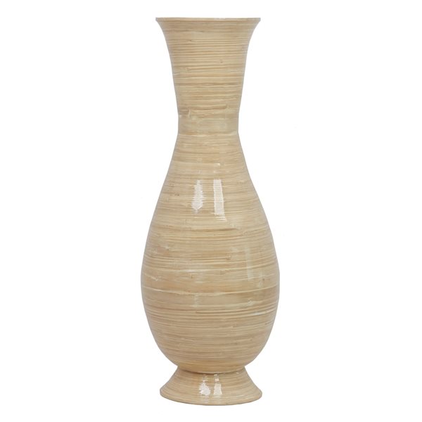 Uniquewise 37.4-in x 13.8-in Brown Bamboo Vase QI003592.M | RONA