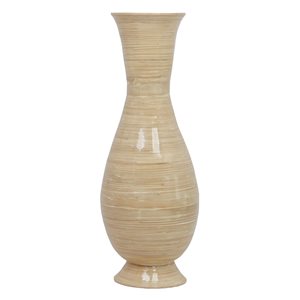 Uniquewise 37.4-in x 13.8-in Brown Bamboo Vase