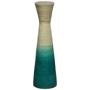 Uniquewise 27-in x 8-in Blue Bamboo Vase