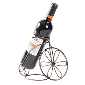 Vintiquewise 1-Bottle Metal Bicycle Shaped Decorative Wine Bottle Holder
