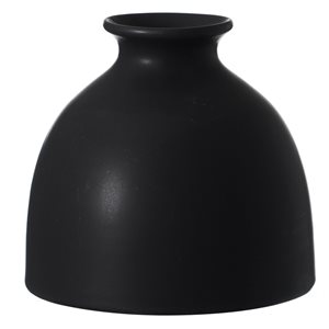 Uniquewise 4-in x 4.5-in Black Ceramic Vase