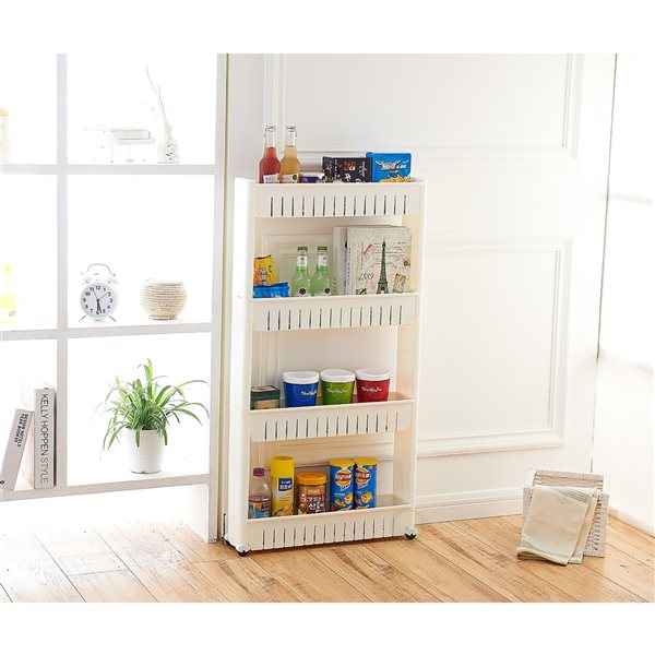 Basicwise kitchen pantry storage deals cabinet with doors and shelves