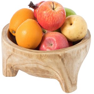 Vintiquewise Wood Small Fruit Bowl