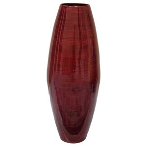 Uniquewise 16.5-in x 6-in Red Bamboo Vase